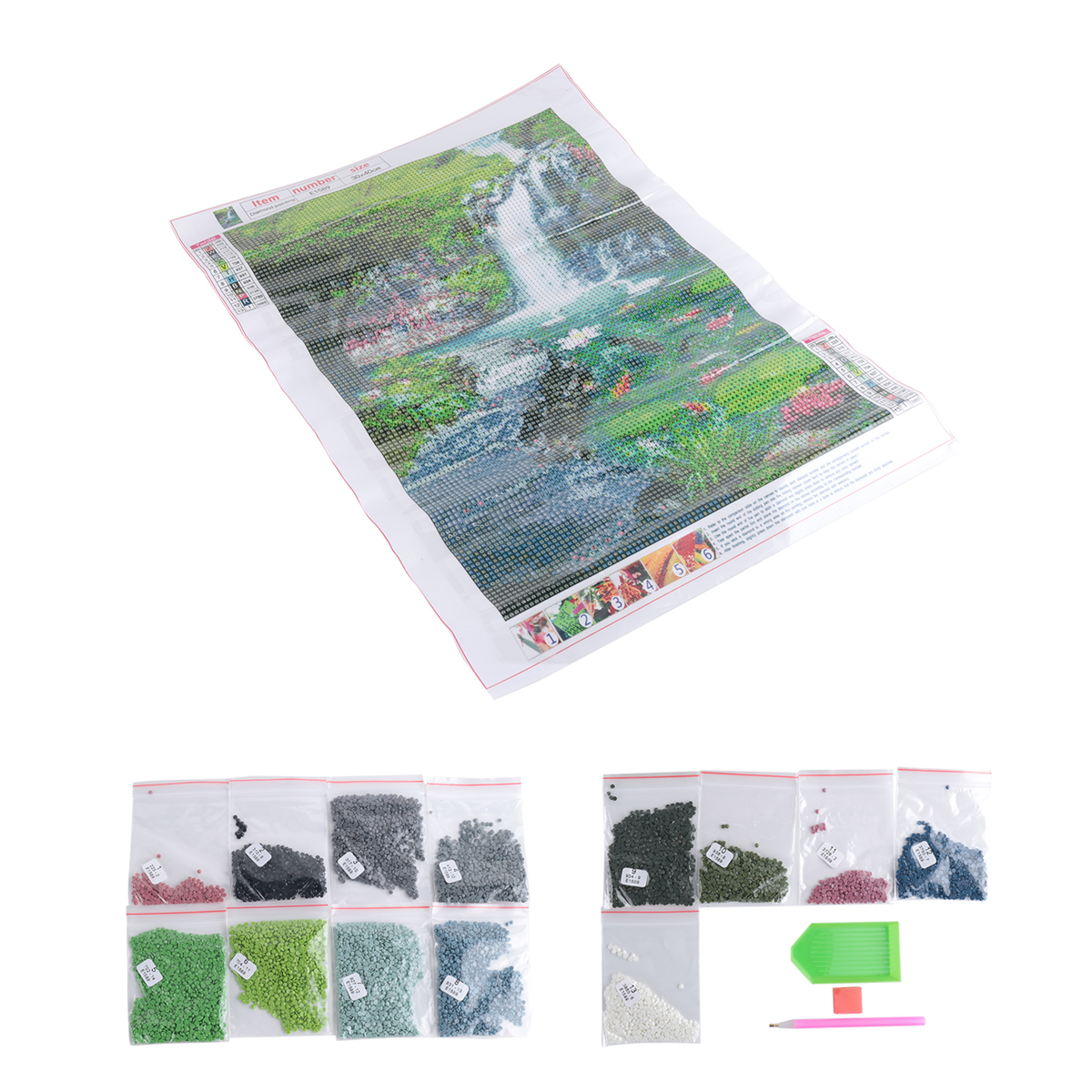 A71Z  Waterfall Scenery Fish D - Embroidery Fish avis et prix