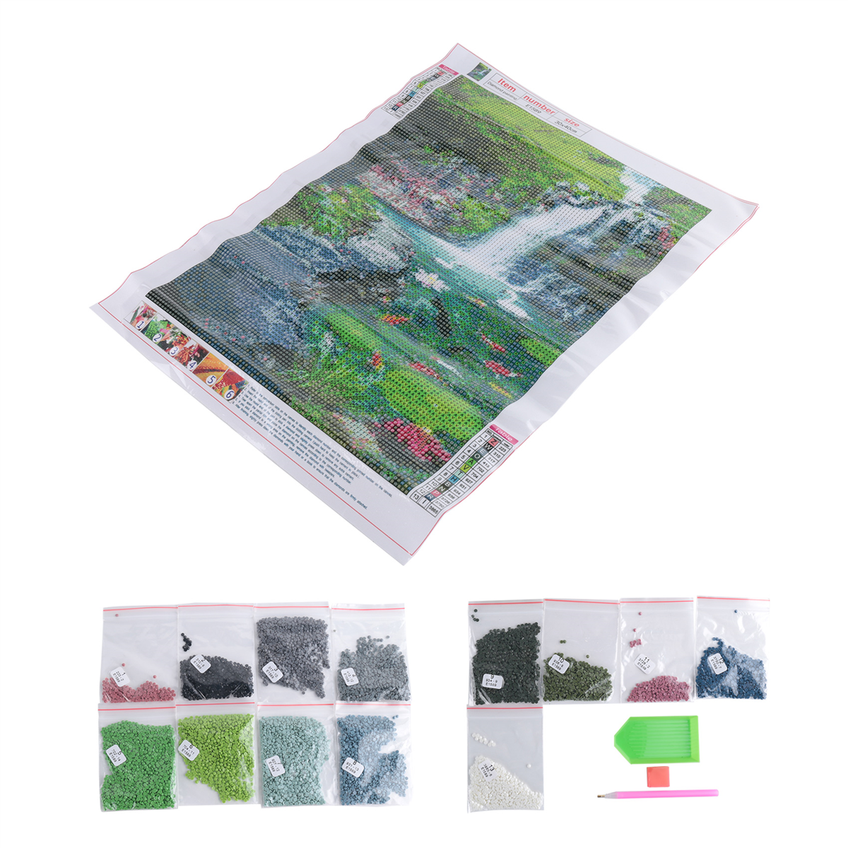 A71Z  Waterfall Scenery Fish D - Embroidery Fish avis et prix