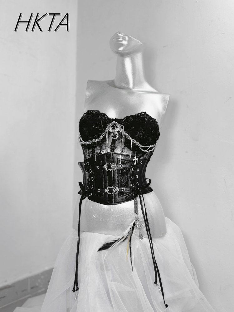 Dark Style Goth Metal Chain Wa - Embroidery Roses avis et prix