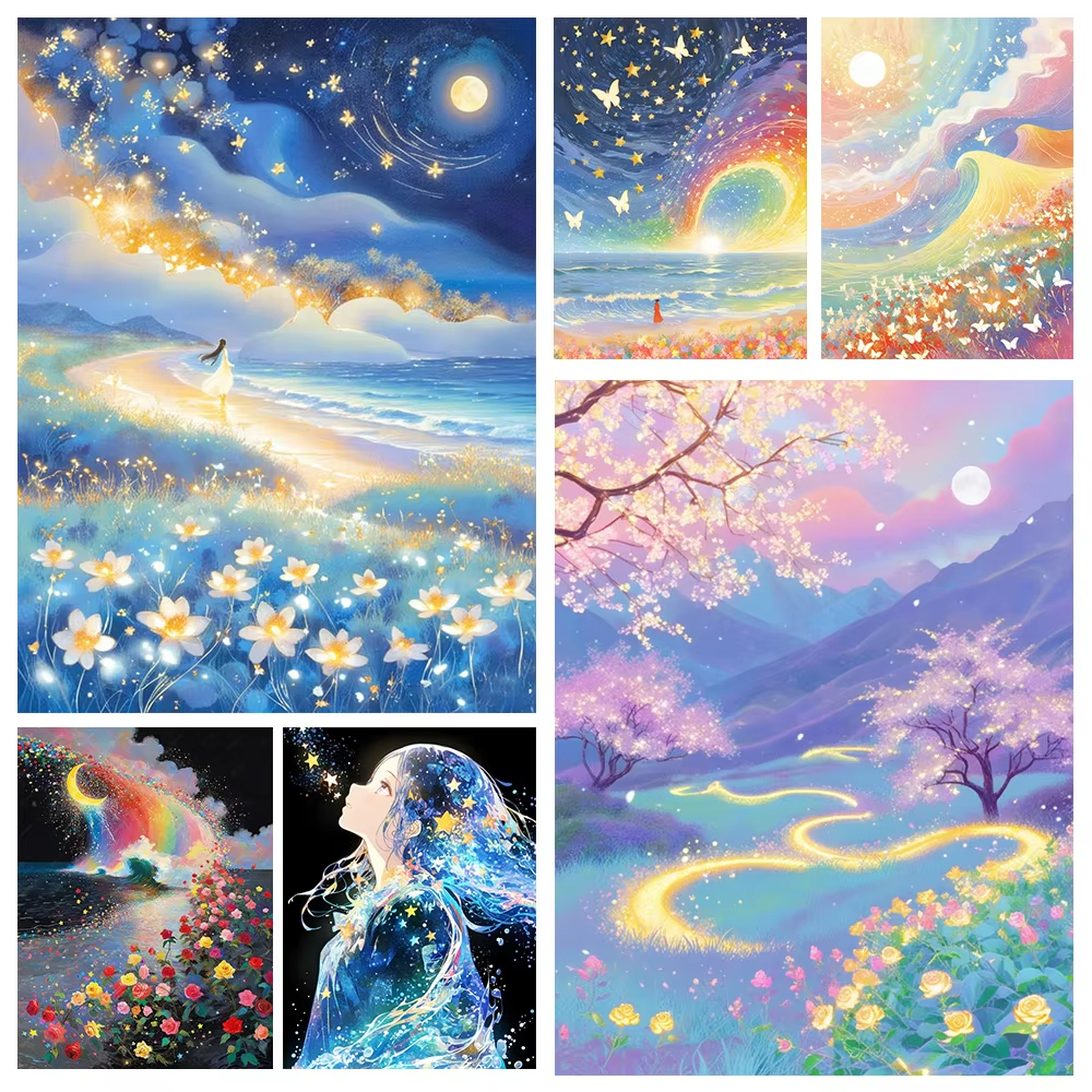 1PC frameless 5D DIY Anime Lan - Embroidery Ideas avis et prix