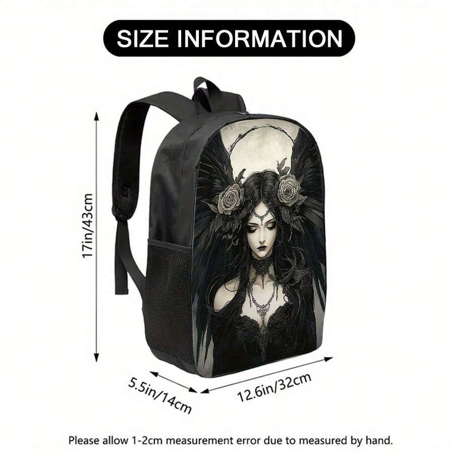 Gothic Phantom Angel Backpack  - Embroidery Roses avis et prix