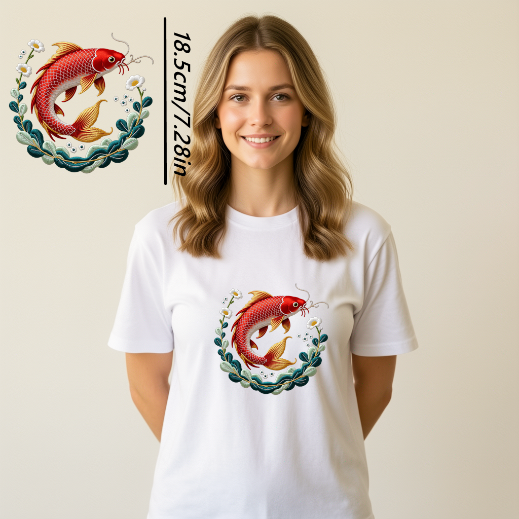 1 Piece of Clothing Imitation  - Embroidery Fish avis et prix