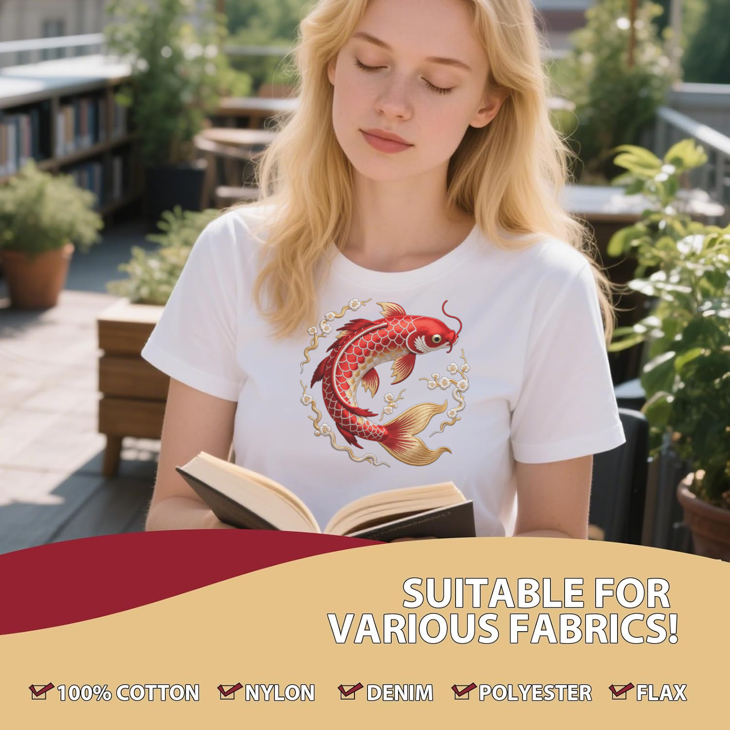 1 Piece of Clothing Imitation  - Embroidery Fish avis et prix