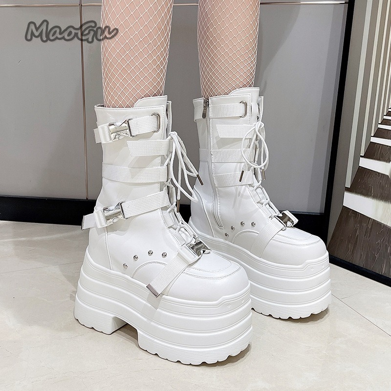 Fashion Design Super High Wome - Embroidery White avis et prix
