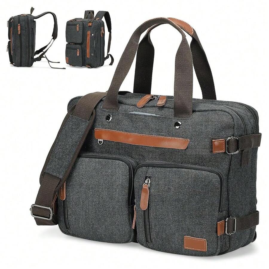 Canvas Laptop Backpack 3-In-1  - Embroidery Bag avis et prix