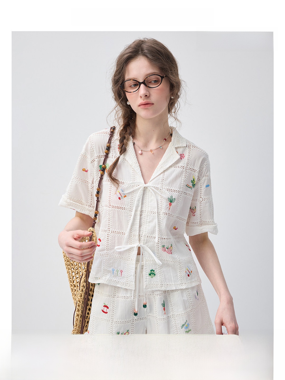 Vega Chang Pure Cotton Shirt S - Embroidery Cotton Shirt avis et prix