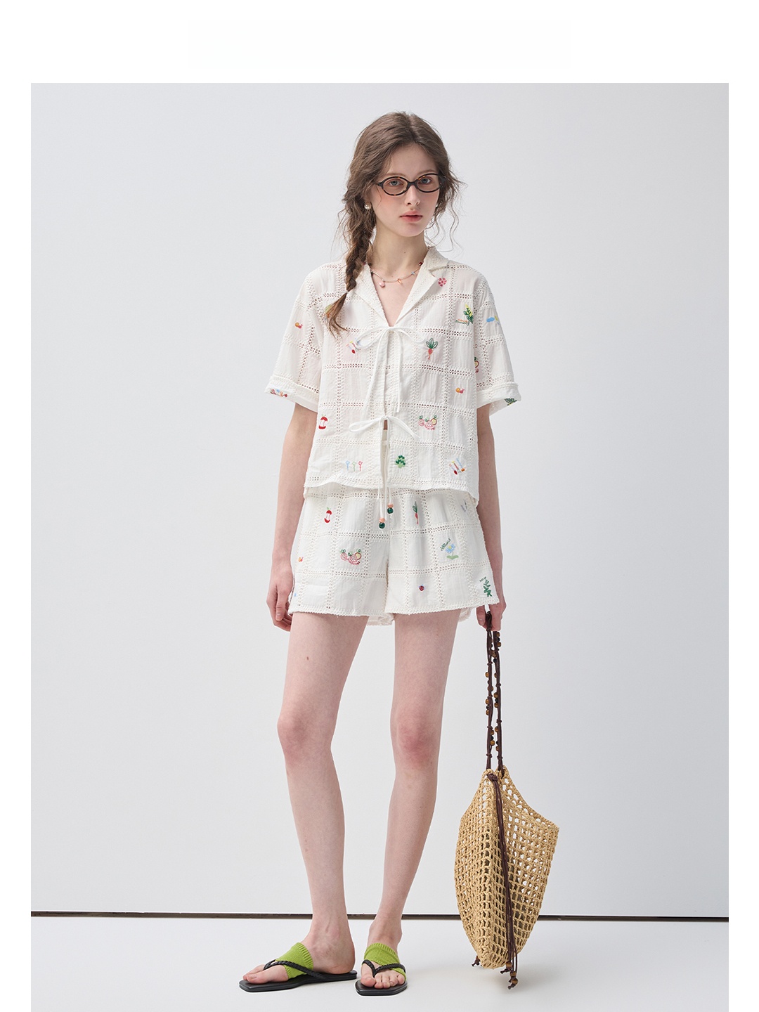 Vega Chang Pure Cotton Shirt S - Embroidery Cotton Shirt avis et prix