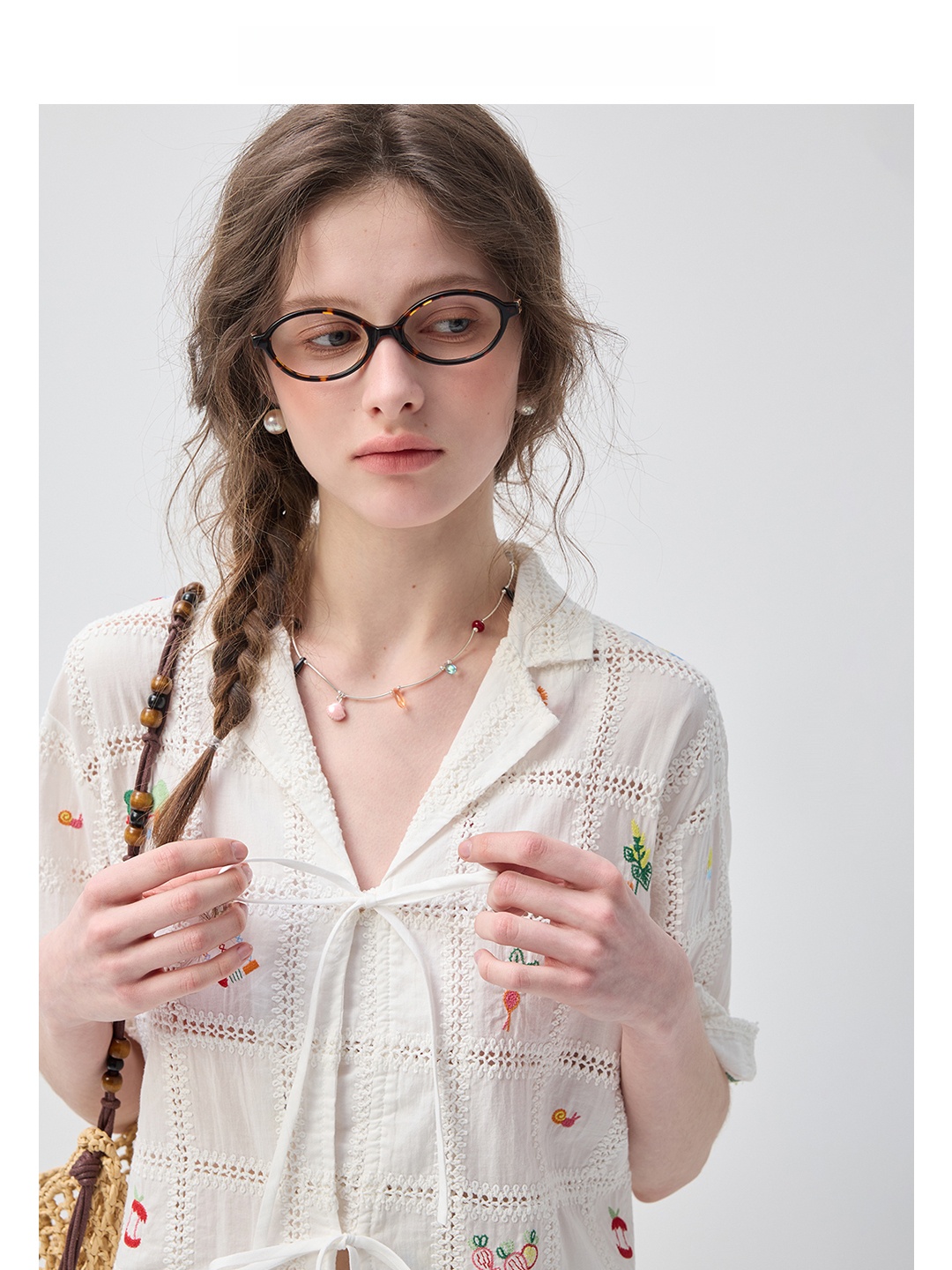 Vega Chang Pure Cotton Shirt S - Embroidery Cotton Shirt avis et prix