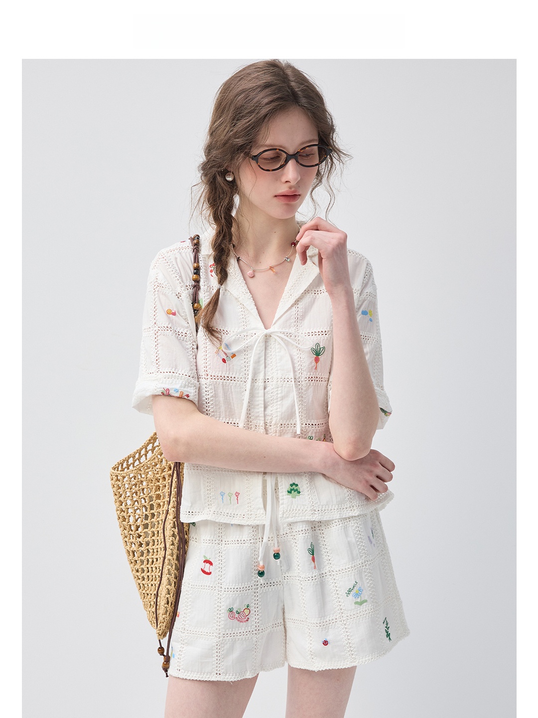 Vega Chang Pure Cotton Shirt S - Embroidery Cotton Shirt avis et prix