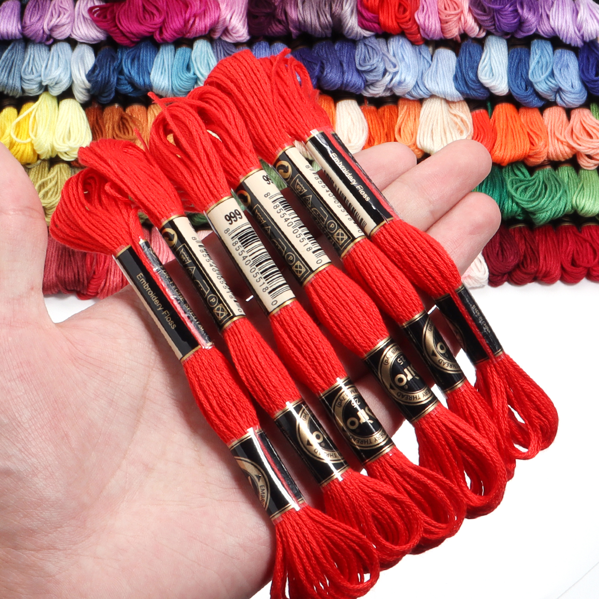 6Pcs/Lot Multicolor Polyester  - Embroidery Thread avis et prix