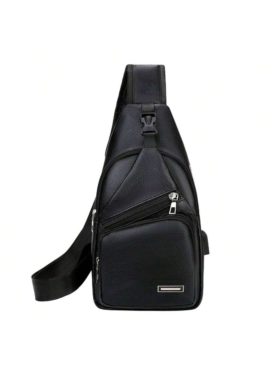 Mens Sling Bag With USB Port,  - Embroidery Bag avis et prix