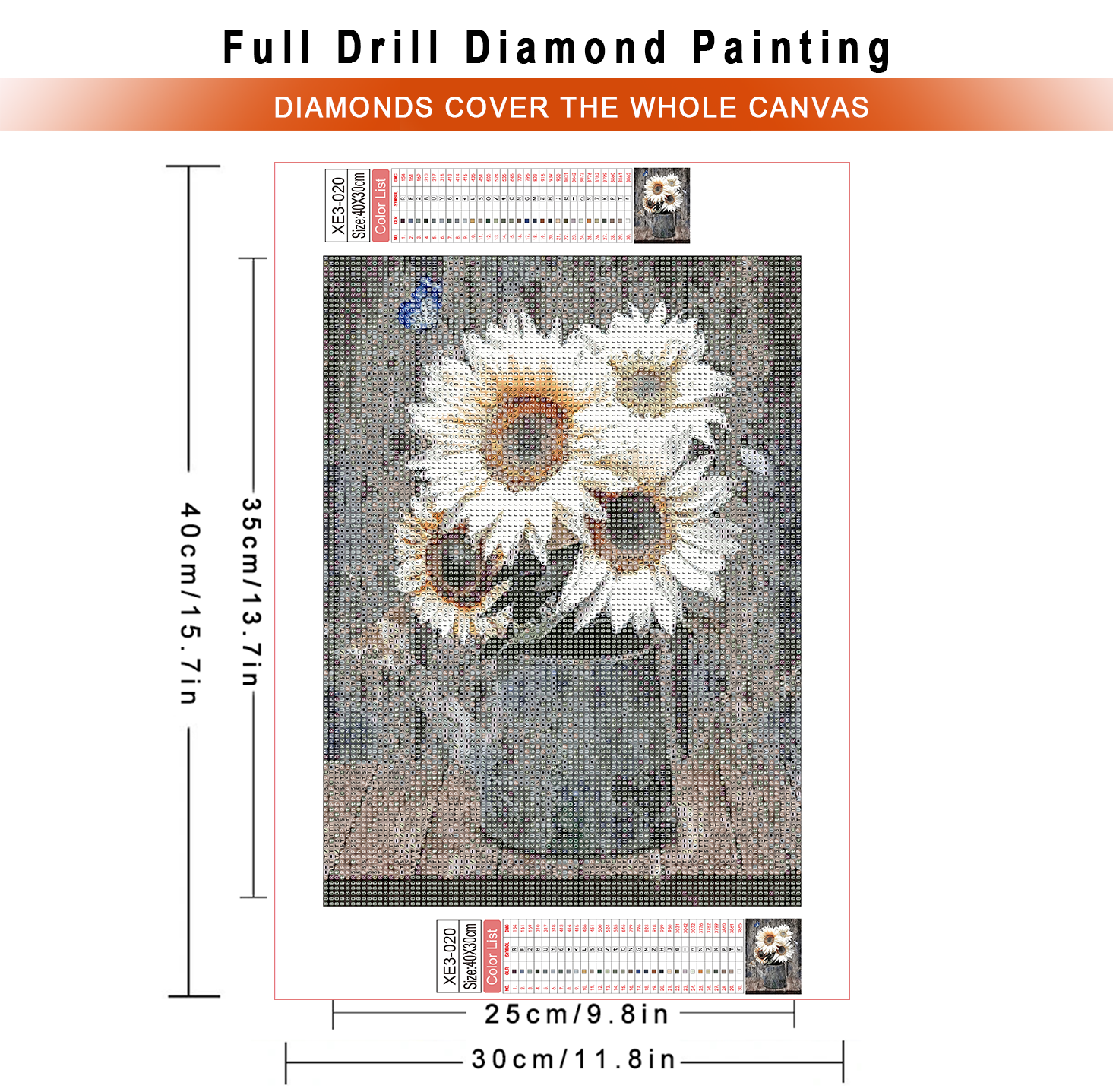 1pc frameless  Diamond Paintin - Embroidery Roses avis et prix