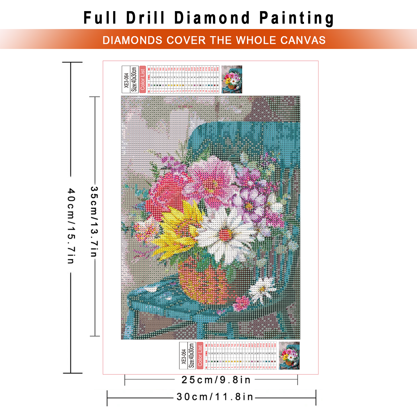 1pc frameless  Diamond Paintin - Embroidery Roses avis et prix