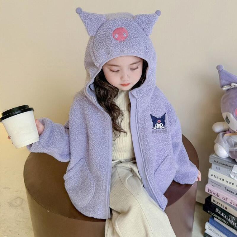 Hot Sanrio Girls Velvet Long-S - Embroidery Cotton Shirt avis et prix