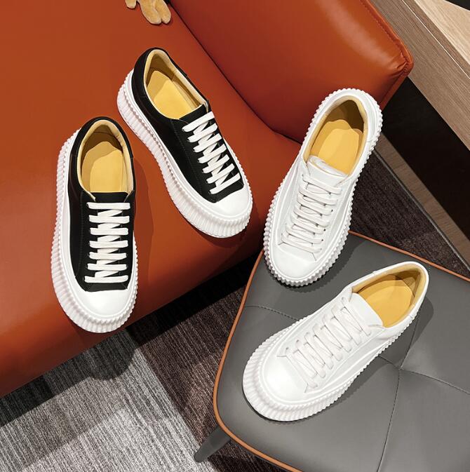 New Women's Sneakers Thick-sol - Embroidery White avis et prix