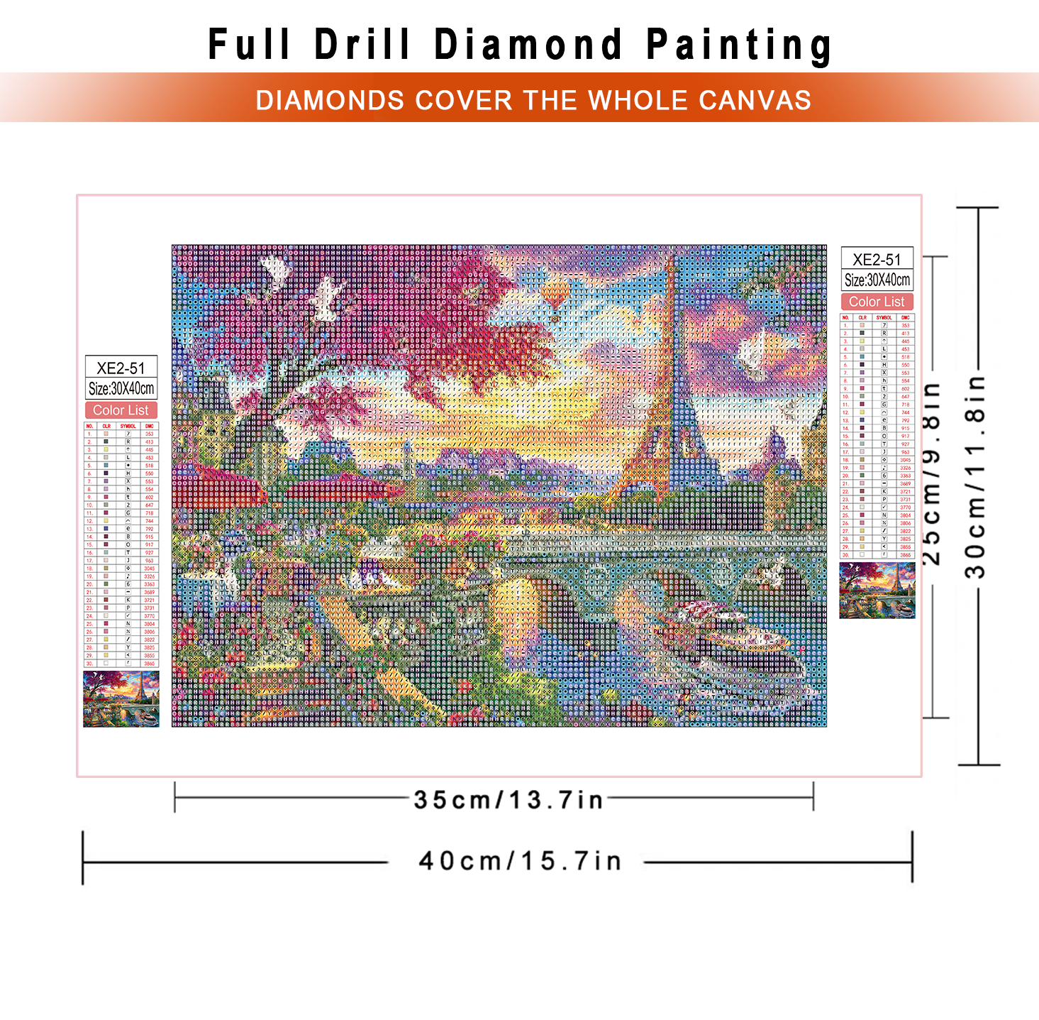 1pc frameless  diamond paintin - Embroidery Artwork avis et prix