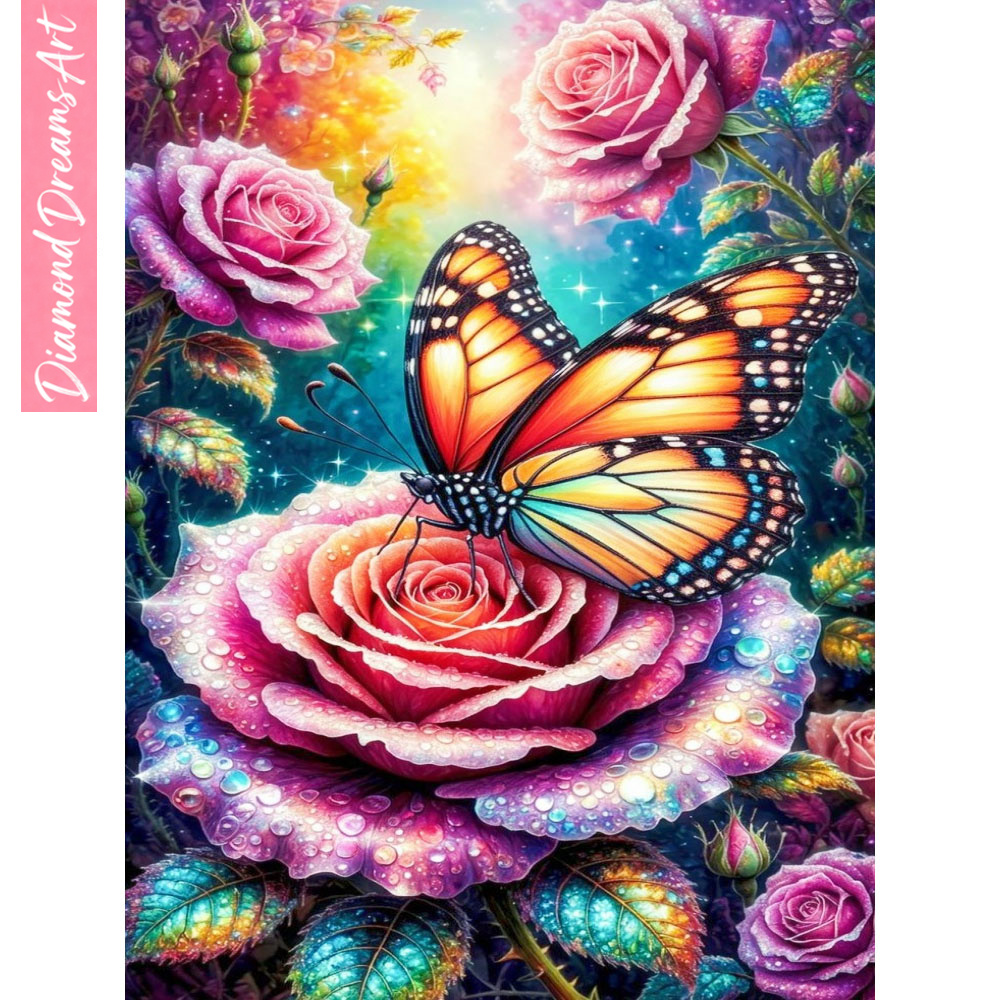 Butterfly Diamond Mosaic 5D DI - Embroidery Roses avis et prix