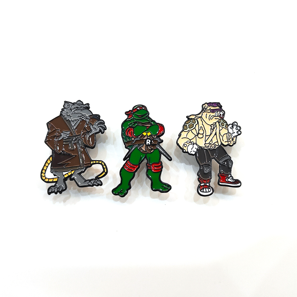 3pcs Vintage Ninja Turtles Pin - Embroidery Fish avis et prix