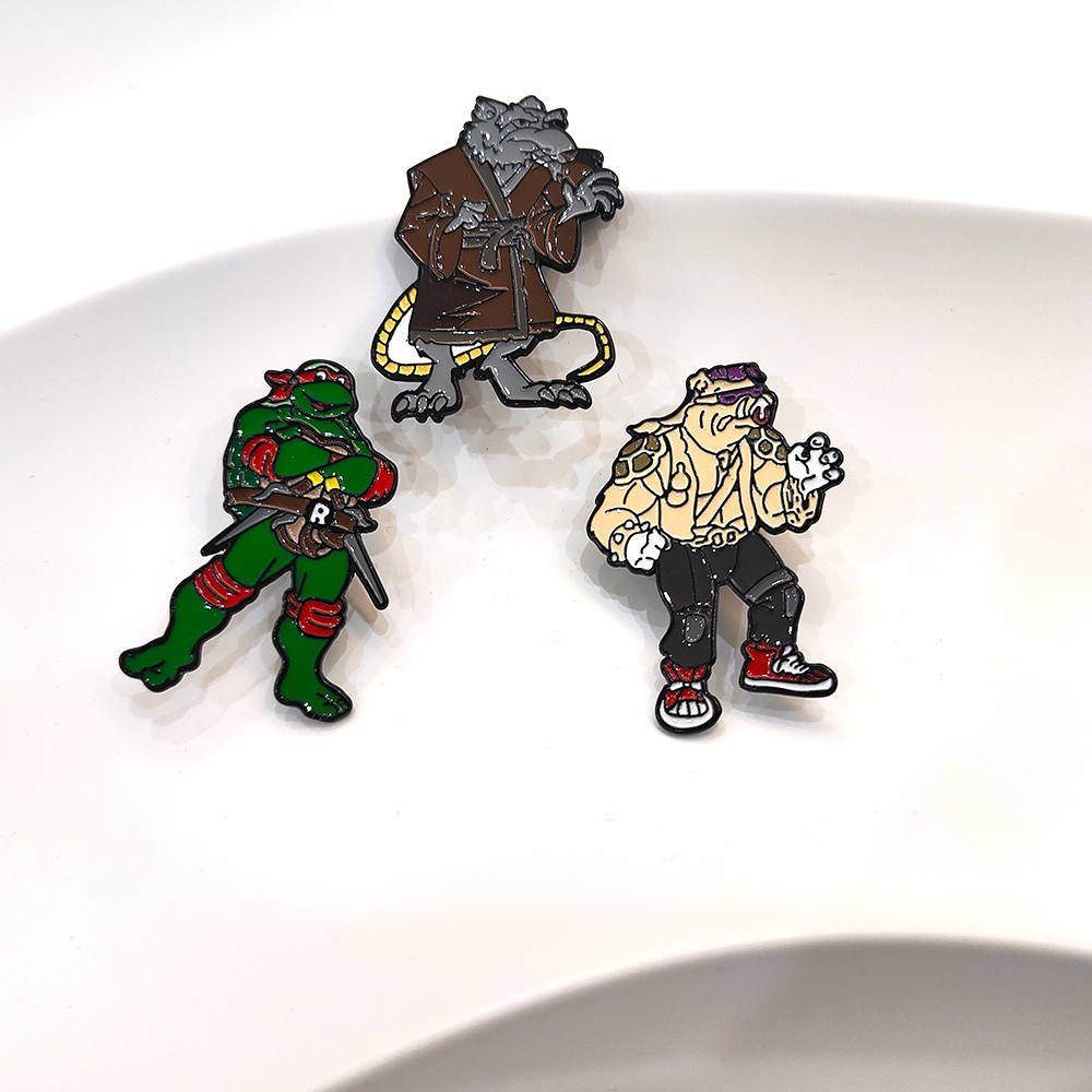 3pcs Vintage Ninja Turtles Pin - Embroidery Fish avis et prix