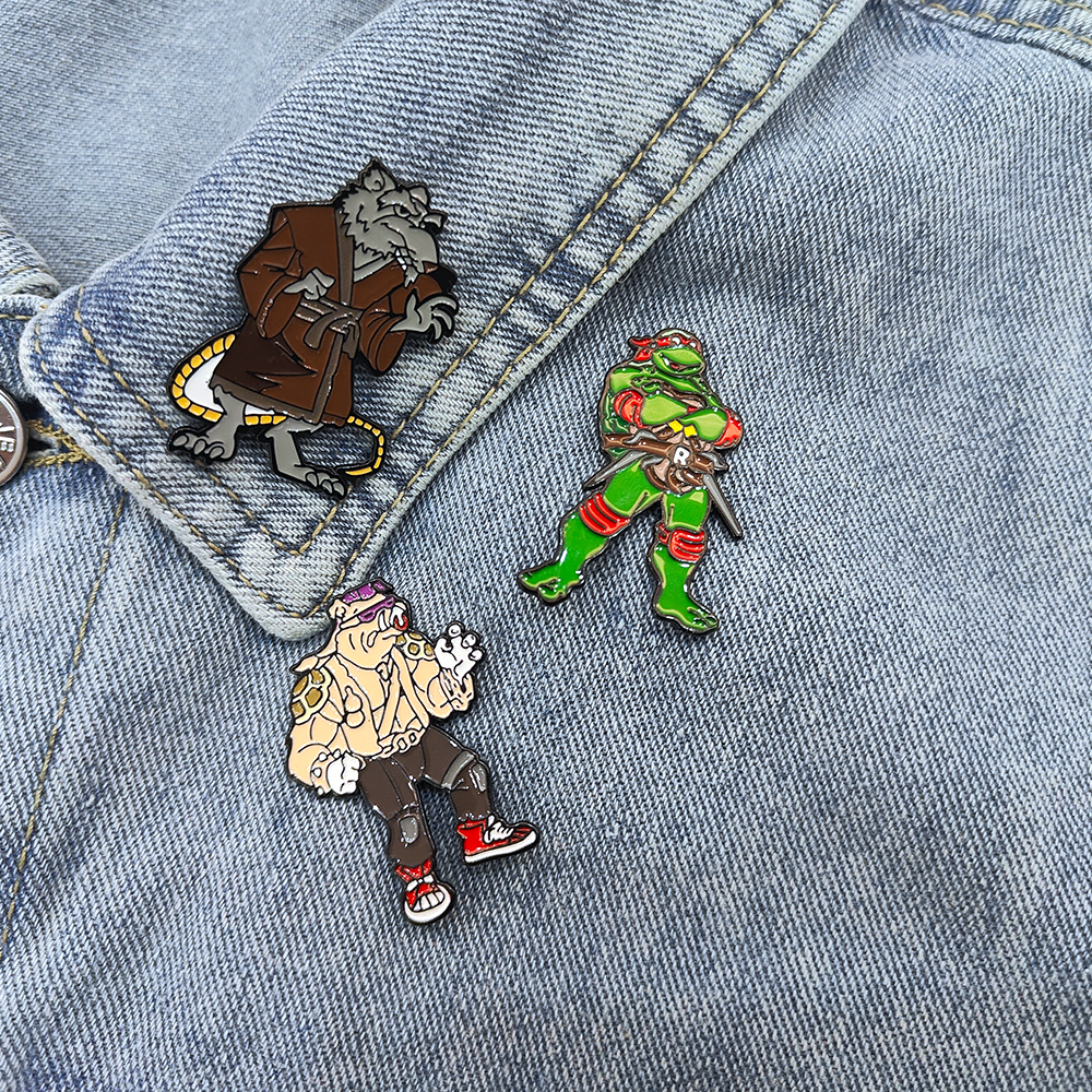 3pcs Vintage Ninja Turtles Pin - Embroidery Fish avis et prix