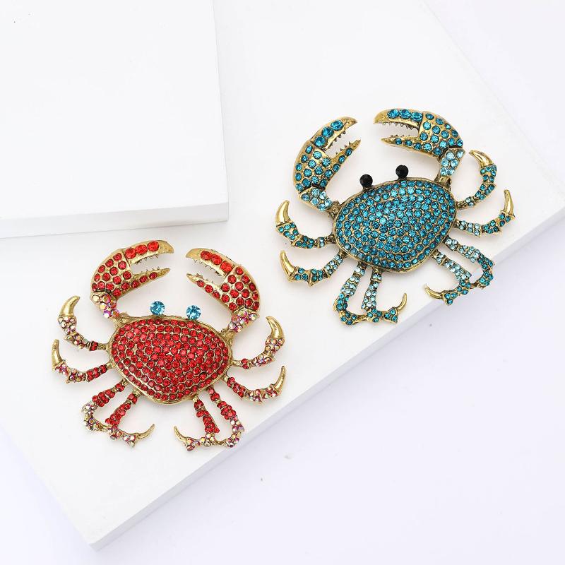 🌟Fashion Rhinestone Crab Brooc - Embroidery Fish avis et prix
