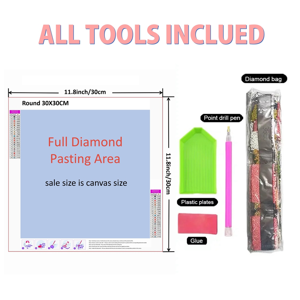 1pc frameless  5D DIY Diamond  - Embroidery Artwork avis et prix