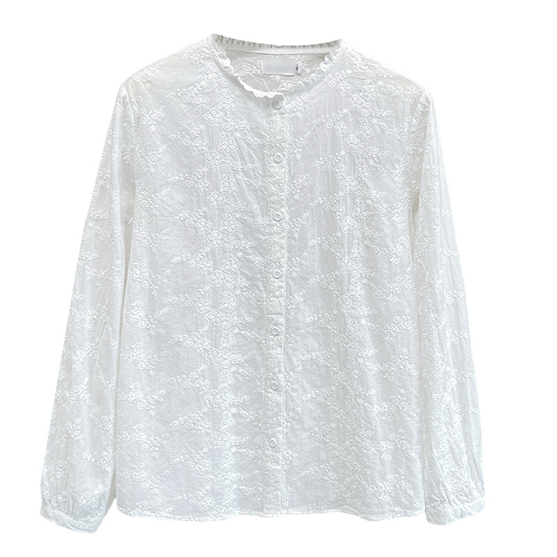 Plus Size Women's Blouses 2025 - Embroidery Cotton Shirt avis et prix