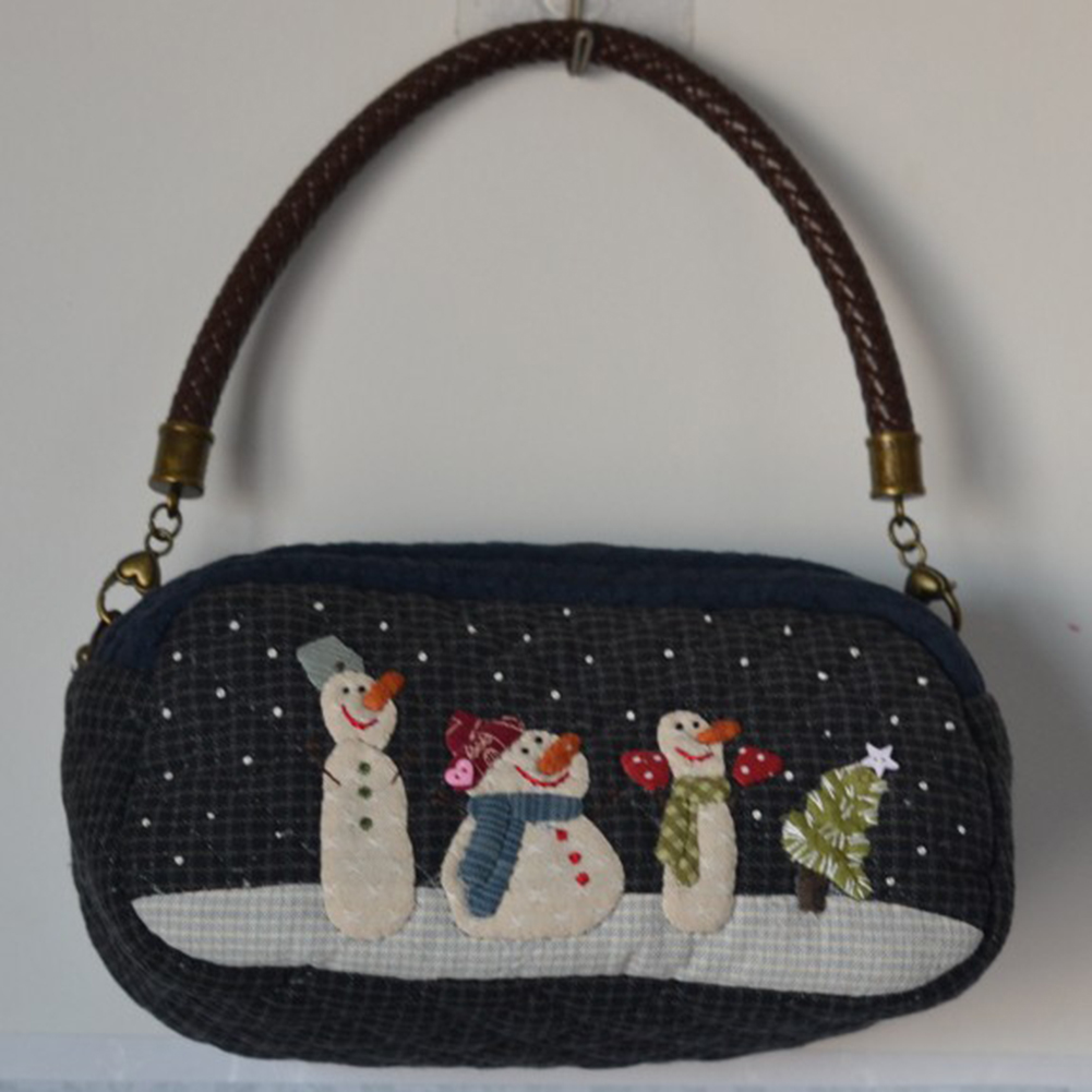 DIY Snow Shoulder Bag Patchwor - Embroidery Xmas Stocking avis et prix