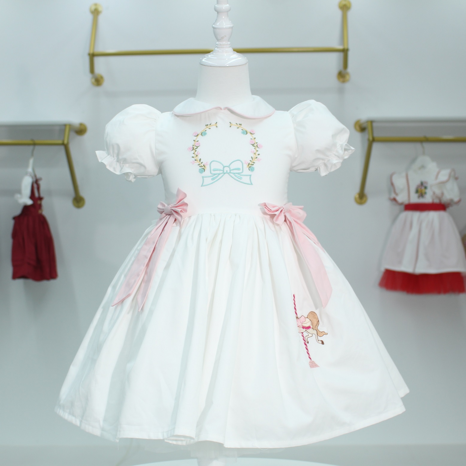 0-12Y Baby Girl Summer Merry-g - Embroidery White Dress avis et prix