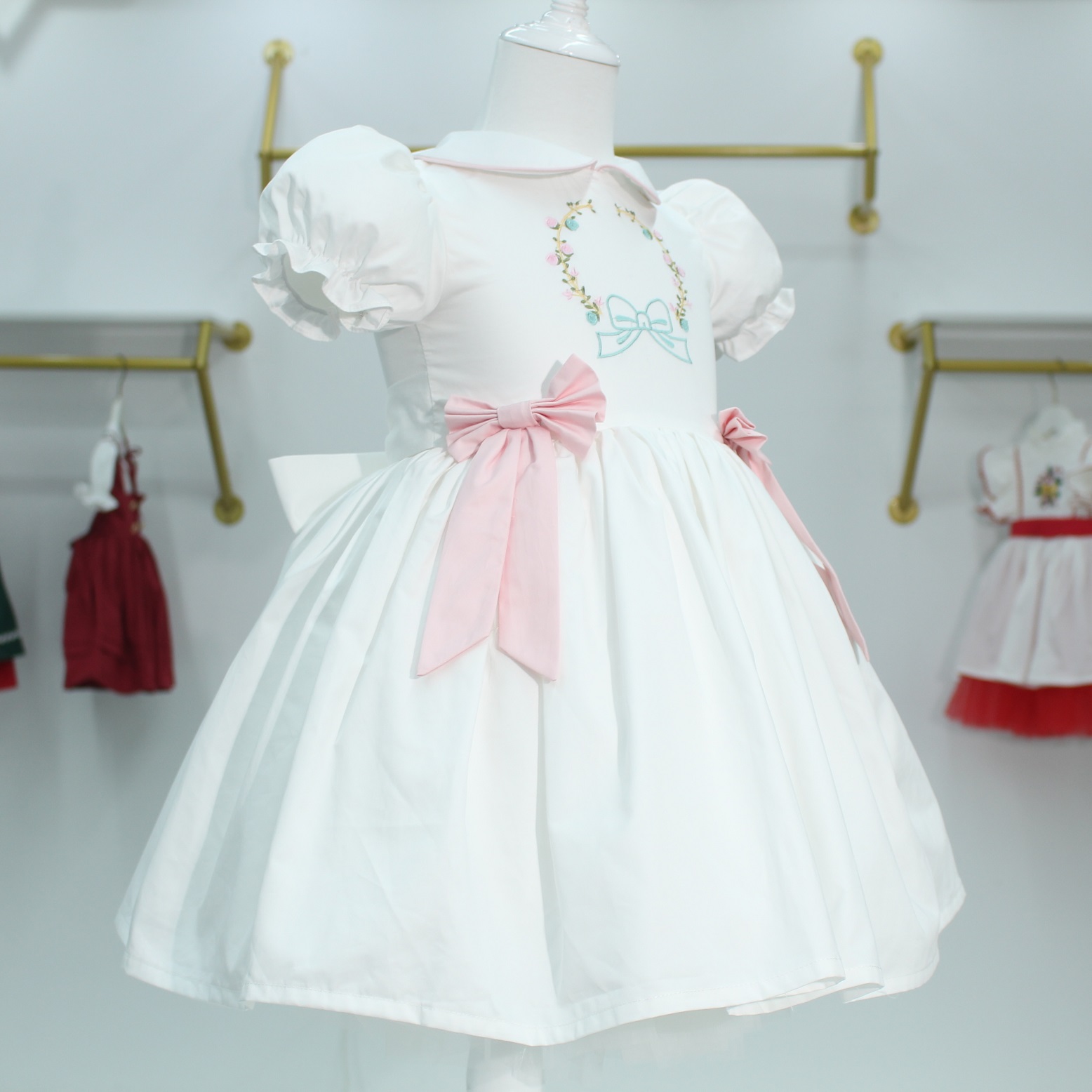 0-12Y Baby Girl Summer Merry-g - Embroidery White Dress avis et prix