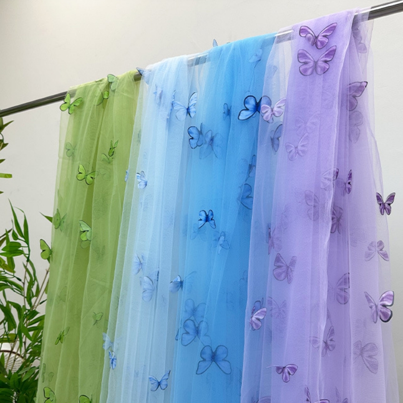 3D Butterfly Embroidery Tulle  - Embroidery Underlay avis et prix