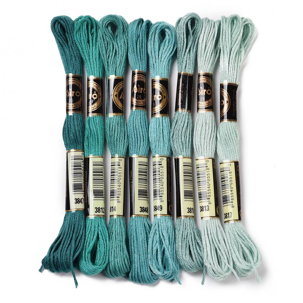 1Set 8 Skeins 0.5mm 6-Ply Poly - Embroidery Thread avis et prix