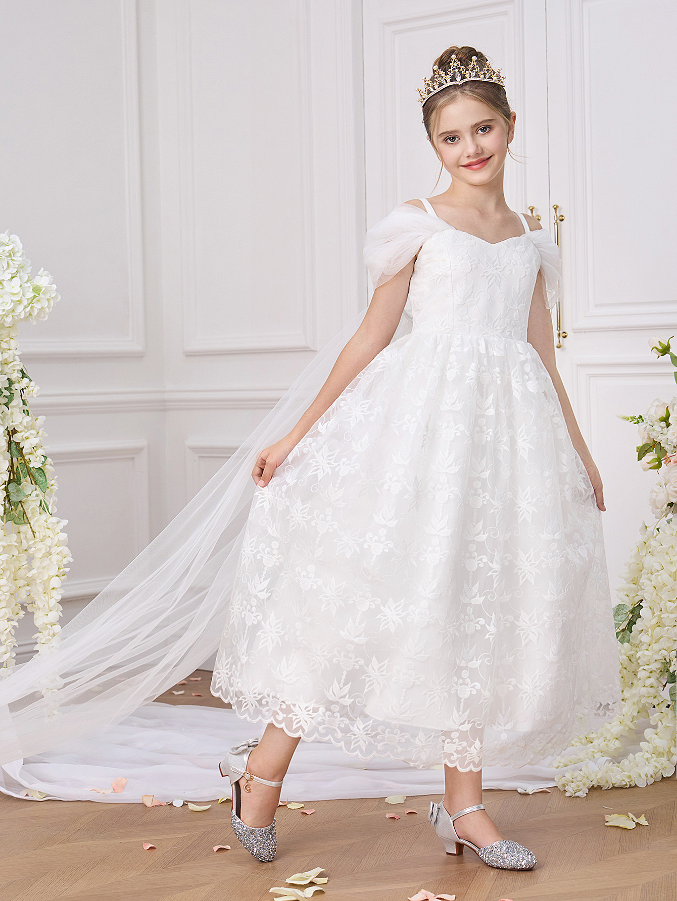Elegant White Bridesmaid Party - Embroidery White Dress avis et prix