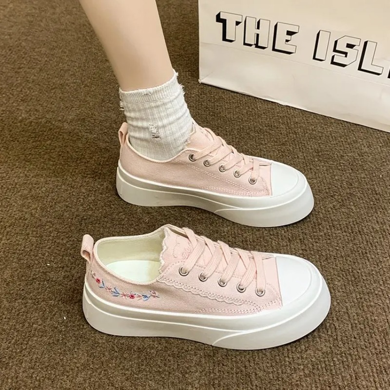 2025 Women Vulcanized Shoes Sp - Embroidery White avis et prix