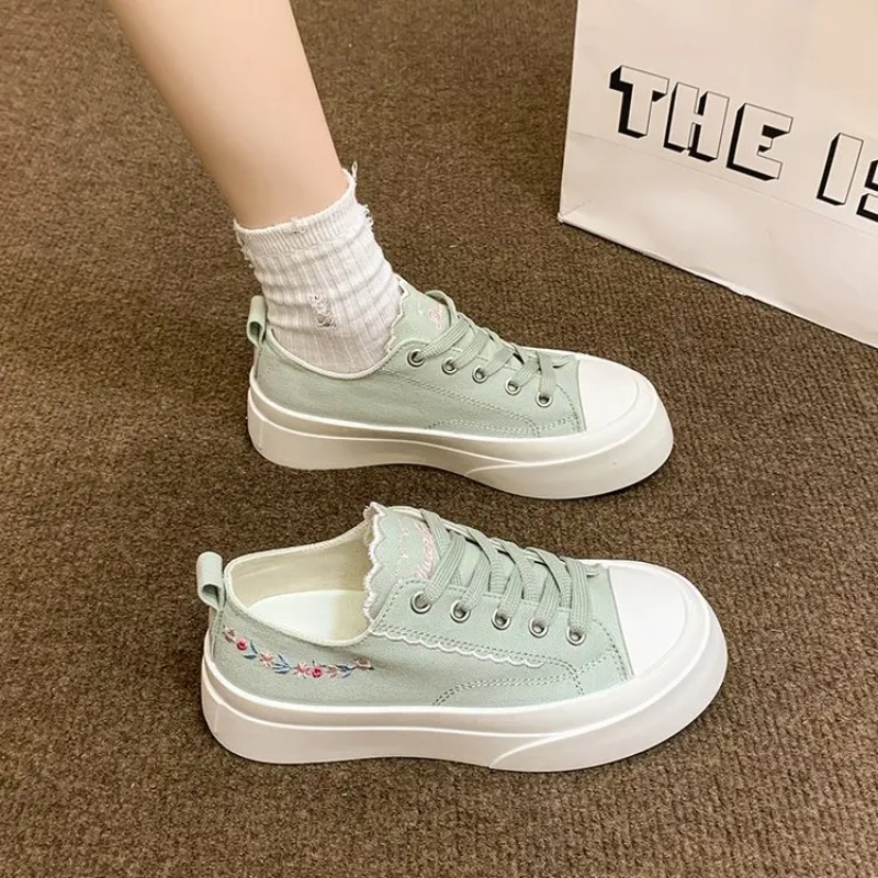2025 Women Vulcanized Shoes Sp - Embroidery White avis et prix