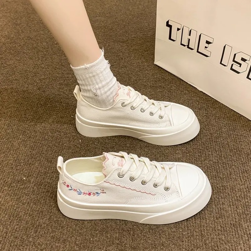 2025 Women Vulcanized Shoes Sp - Embroidery White avis et prix
