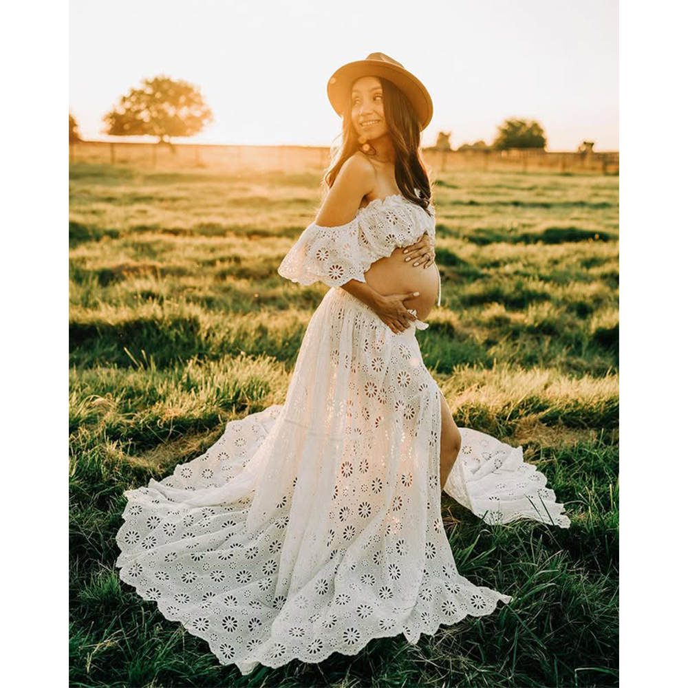 Plus Size Maternity Dresses Ph - Embroidery White Dress avis et prix